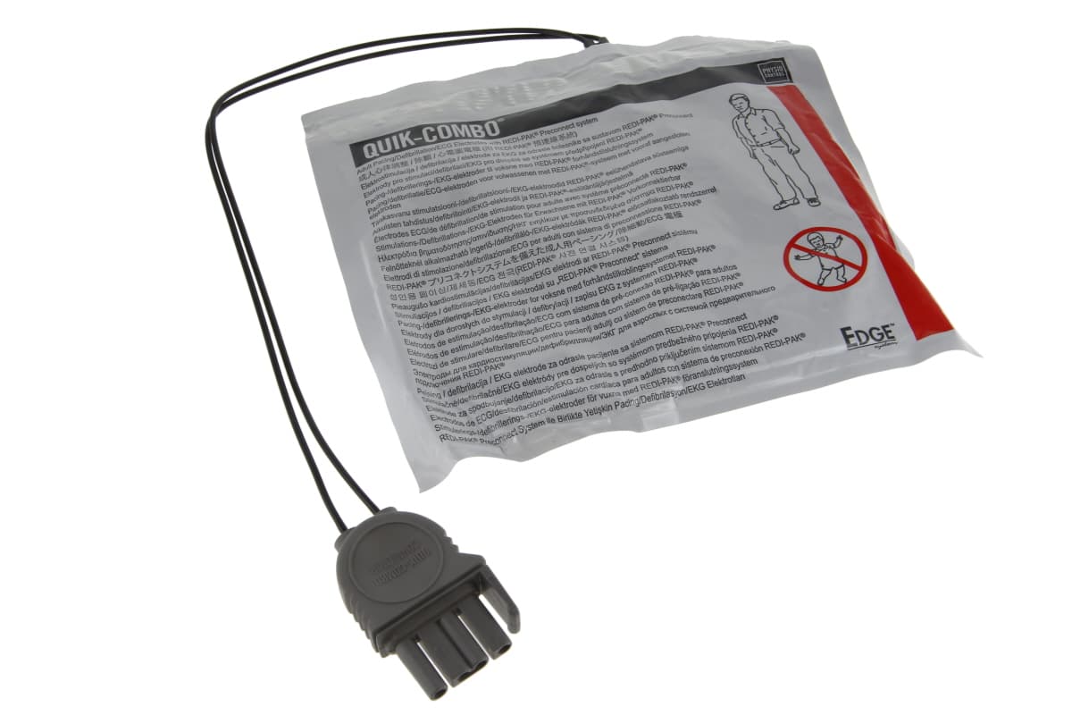 Électrodes de défibrillation originales Quik-Combo, électrodes adaptées à Physio Control 11996-000017, LP9, LP10, LP20, pour adultes