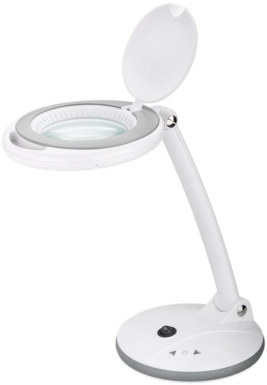 Lampe loupe sur pied Goobay LED 6W - 80-450lm Dimmable Lentille en verre 100mm Grossissement 1,75x 3 dioptries