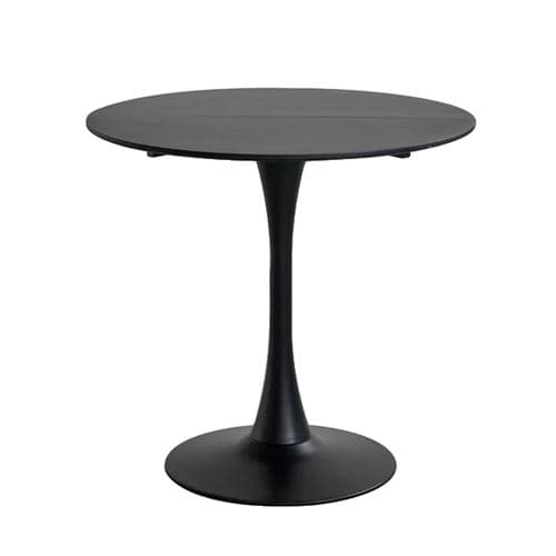 Table ronde, style moderne, petite table de balcon, 80CM-noir