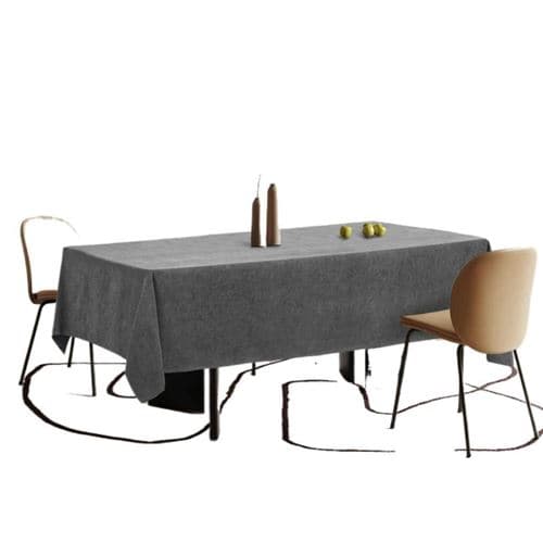 LINFE Nappe de style moderne, résistante aux plis, repassable et lavable en machine, 140 x 240 cm, gris