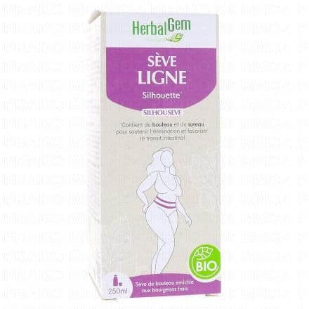 HERBALGEM Séve de bouleau enrichie aux bourgeons frais - Sève ligne Silhouette silhouseve bio 250ml